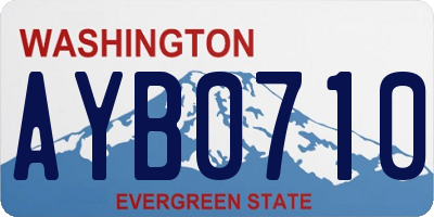 WA license plate AYB0710