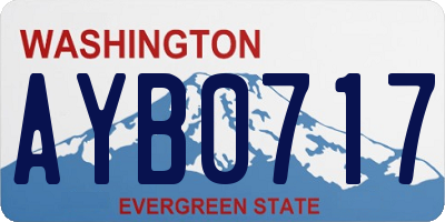 WA license plate AYB0717