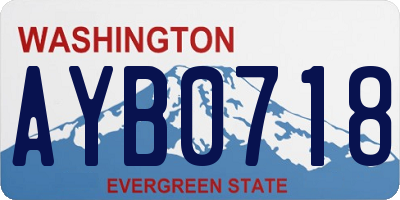 WA license plate AYB0718