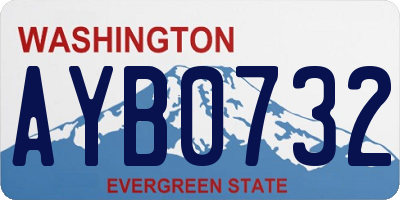 WA license plate AYB0732