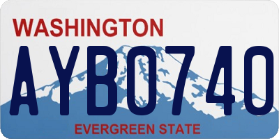 WA license plate AYB0740