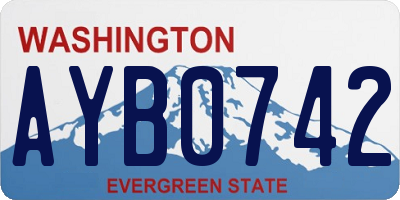 WA license plate AYB0742