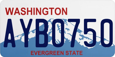 WA license plate AYB0750
