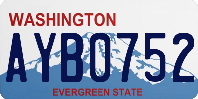 WA license plate AYB0752