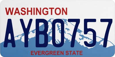 WA license plate AYB0757