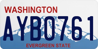 WA license plate AYB0761