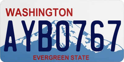 WA license plate AYB0767