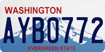 WA license plate AYB0772