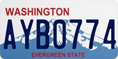 WA license plate AYB0774