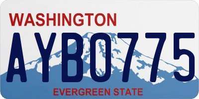 WA license plate AYB0775
