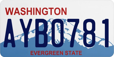 WA license plate AYB0781
