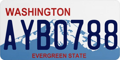 WA license plate AYB0788