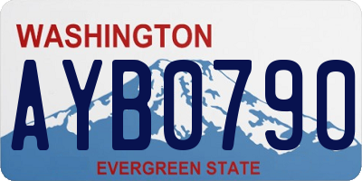 WA license plate AYB0790
