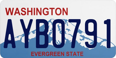 WA license plate AYB0791