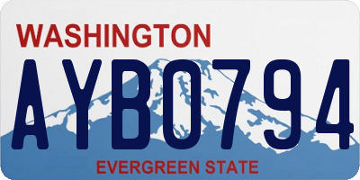 WA license plate AYB0794