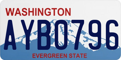 WA license plate AYB0796