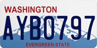 WA license plate AYB0797