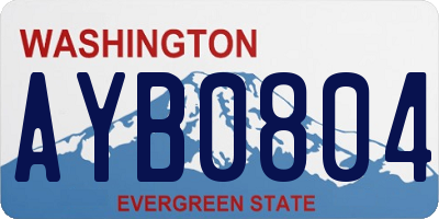 WA license plate AYB0804