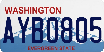 WA license plate AYB0805