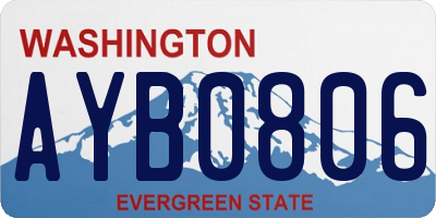 WA license plate AYB0806