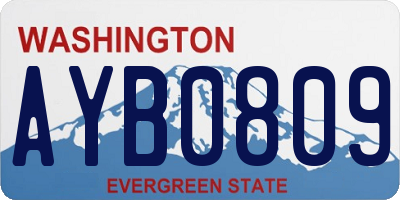 WA license plate AYB0809