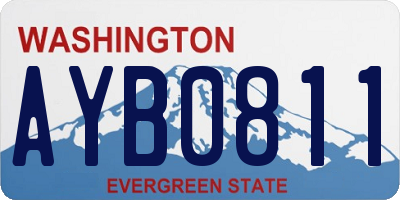 WA license plate AYB0811