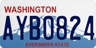 WA license plate AYB0824