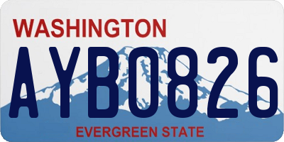 WA license plate AYB0826