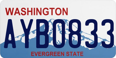 WA license plate AYB0833