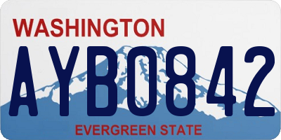 WA license plate AYB0842
