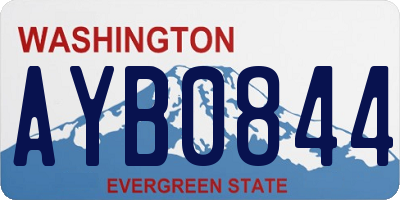 WA license plate AYB0844