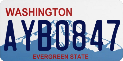 WA license plate AYB0847