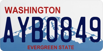 WA license plate AYB0849
