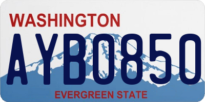 WA license plate AYB0850