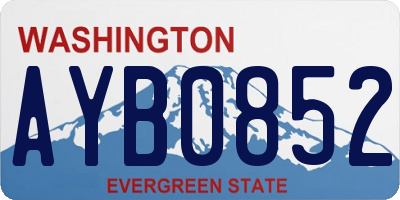 WA license plate AYB0852