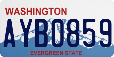 WA license plate AYB0859