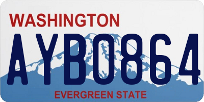 WA license plate AYB0864