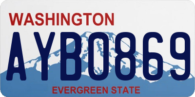 WA license plate AYB0869