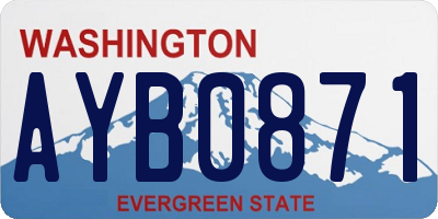 WA license plate AYB0871