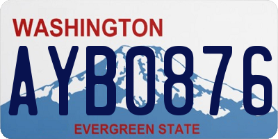 WA license plate AYB0876