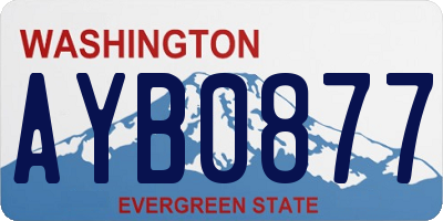 WA license plate AYB0877