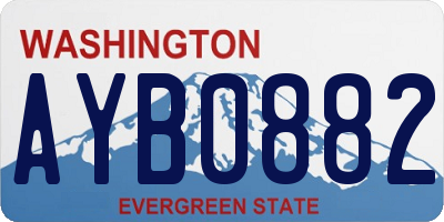 WA license plate AYB0882