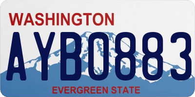 WA license plate AYB0883