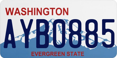 WA license plate AYB0885