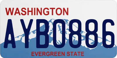 WA license plate AYB0886