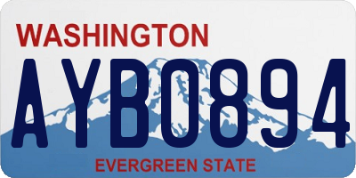 WA license plate AYB0894