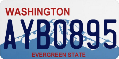 WA license plate AYB0895