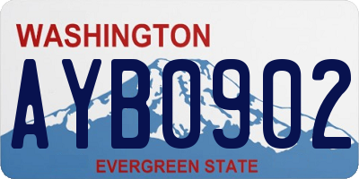 WA license plate AYB0902