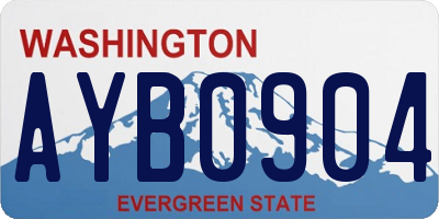 WA license plate AYB0904