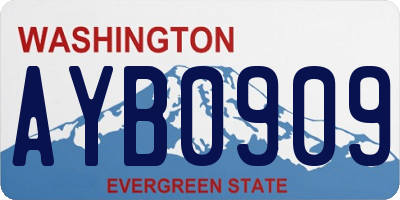 WA license plate AYB0909